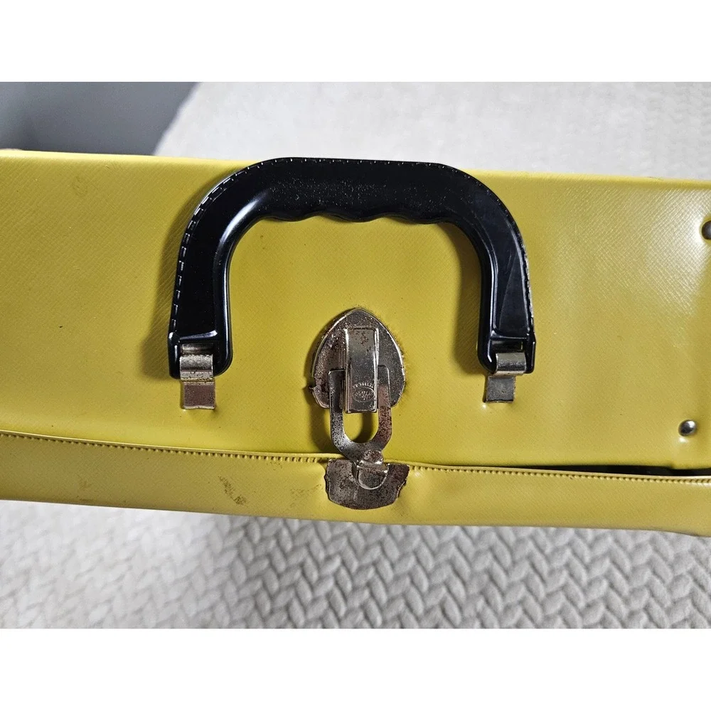 Vintage 1961 Mattel Ken Doll Case Yellow Vinyl Barbie Collectible Toy Box MCM